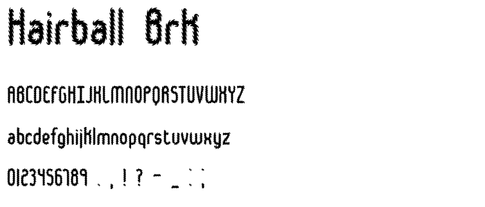 Hairball BRK font